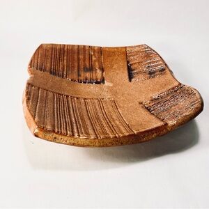 Rustic Art Studio Pottery Stoneware Ceramic Catch All Dish Bowl Artist Signed